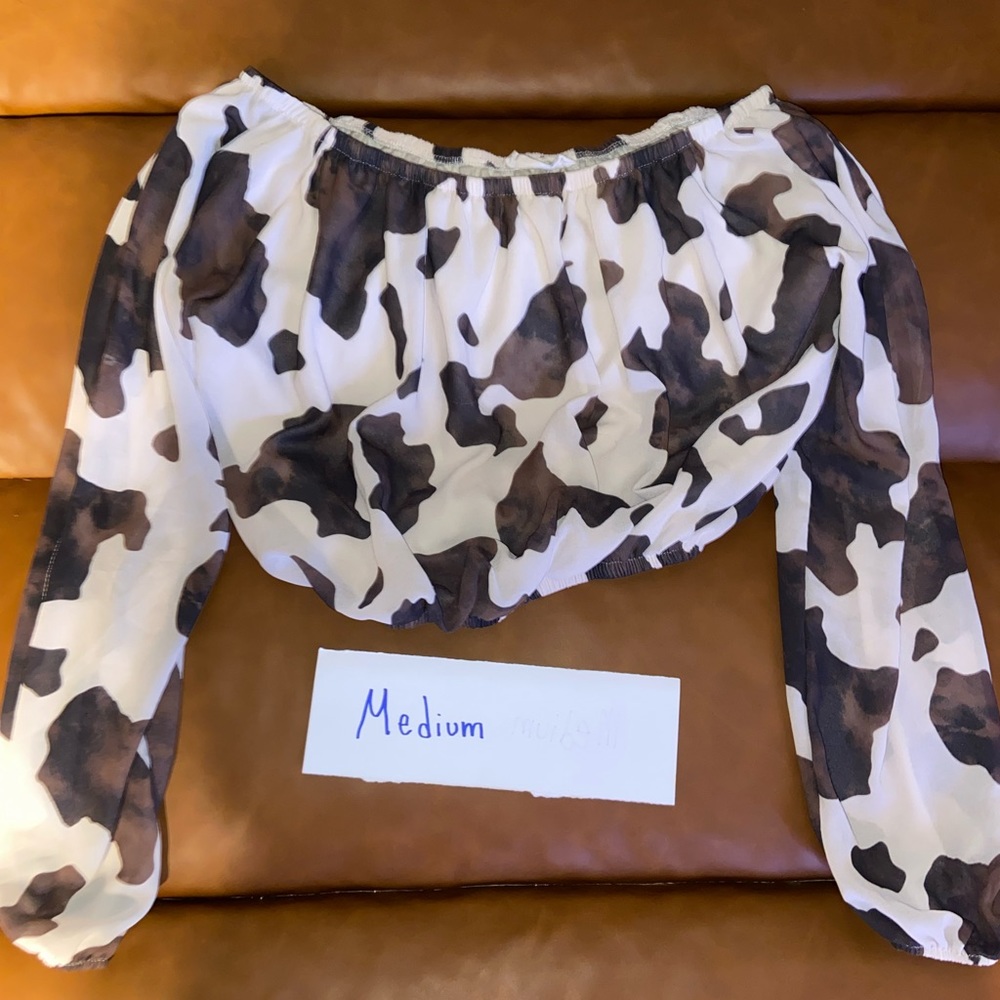 Cowprint crop top